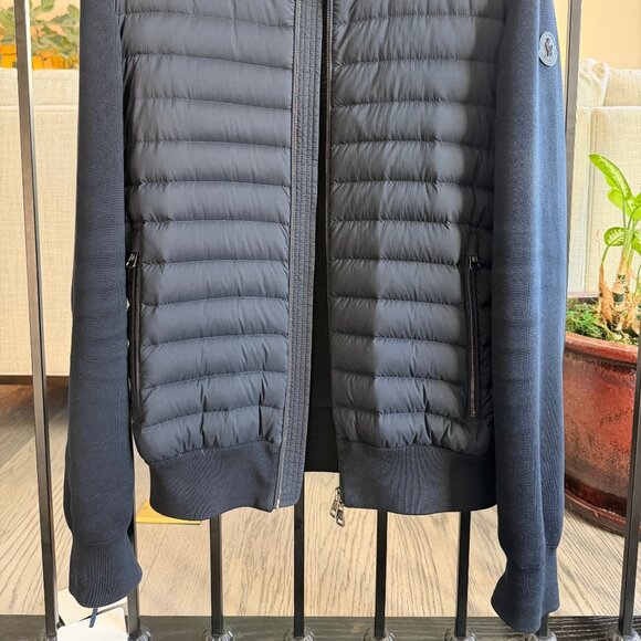 Moncler Padded Cotton Cardigan - Night Blue MEN L - Picture 4 of 16